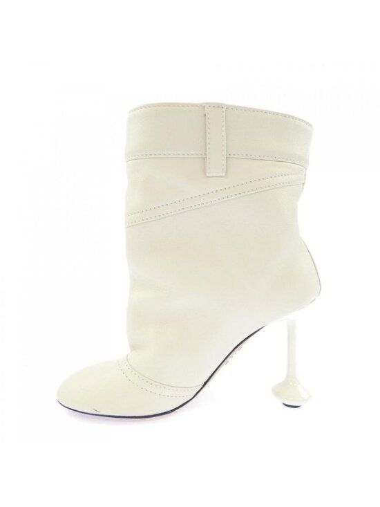 Loewe Bobby Cutout Suede Mid-Calf Boots - Beige | Editorialist Loewe Boots Beige